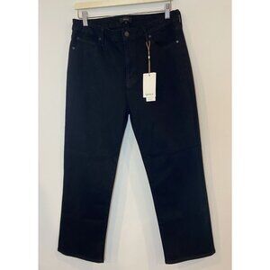 NWT Quince High Rise Straigth Jeans Black Size 32 New